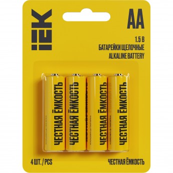 Батарейка щелочая IEK Alkaline Optima LR06/AA (4шт/блистер)