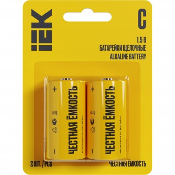 Батарейка щелочая IEK Alkaline Optima LR14/C (2шт/блистер)