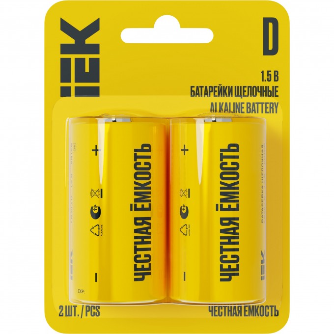 Батарейка щелочая IEK Alkaline Optima LR20/D (2шт/блистер) ABT-LR20-OP-L02