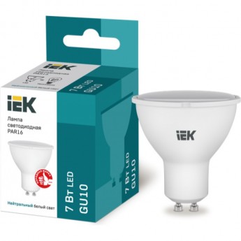 Лампа светодиодная IEK PAR16 софит 7Вт 230В 4000К GU10 - LLE-PAR16-7-230-40-GU10